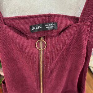 burgundy corduroy dress